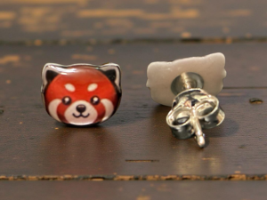 Ohrstecker „Roter Panda“