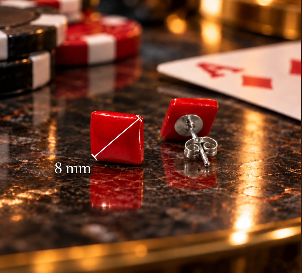 Ohrstecker „Royal Karo“ – Bild 2